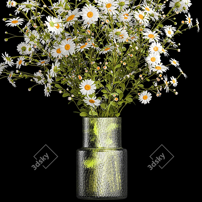 Summer Wildflower Bouquet Set 3D model image 3