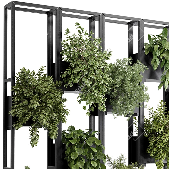 Metal Frame Vertical Garden Divider 3D model image 3