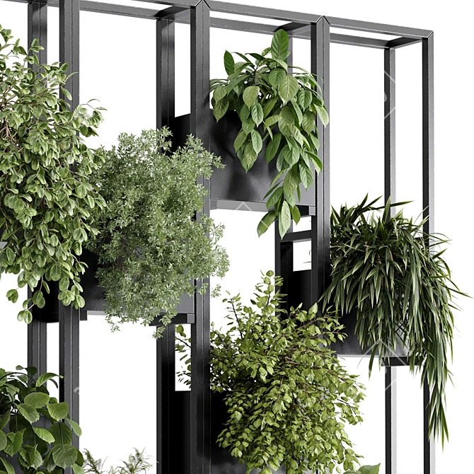 Metal Frame Vertical Garden Divider 3D model image 5