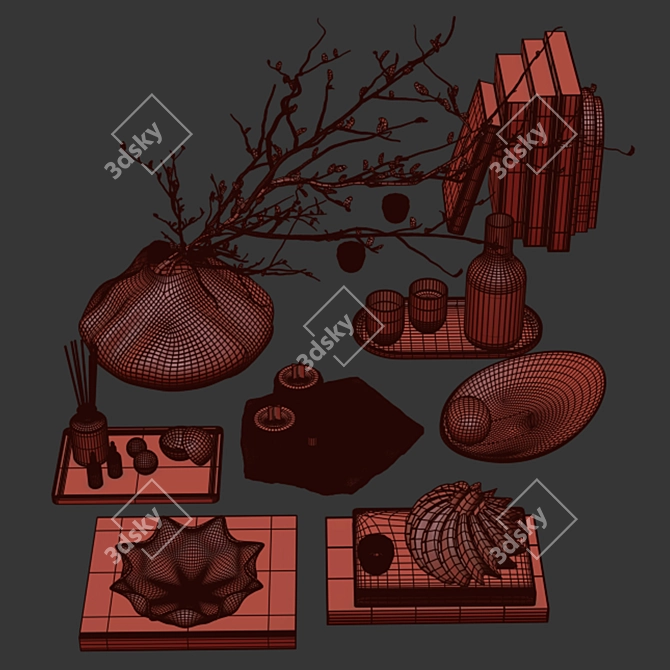 Deluxe Decor Set M025 3D model image 6