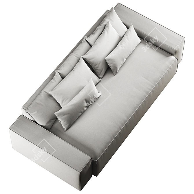 Modern Upholstered RH Dillon Sofa 3D model image 4