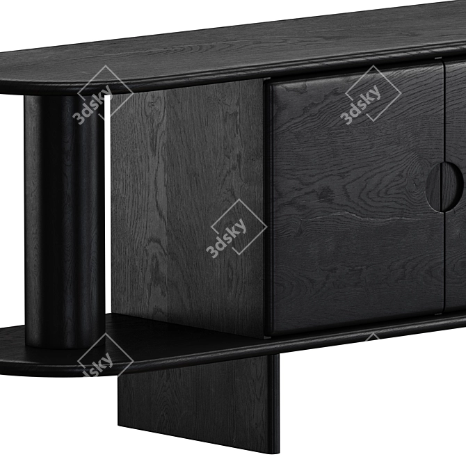 Wood Textured Handy Console, 3 Colors 3D model image 10