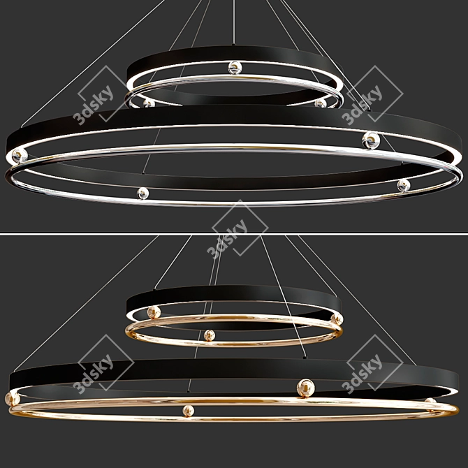 Glamour Tiered Lighting Collection 3D model image 3