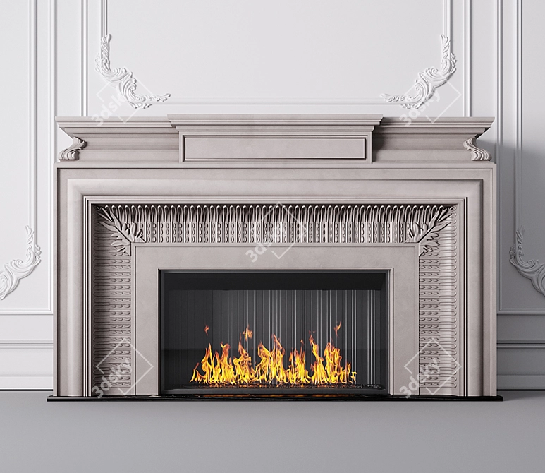 Modern Bioethanol Euroclassic Fireplace 3D model image 1