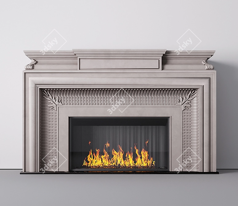 Modern Bioethanol Euroclassic Fireplace 3D model image 5