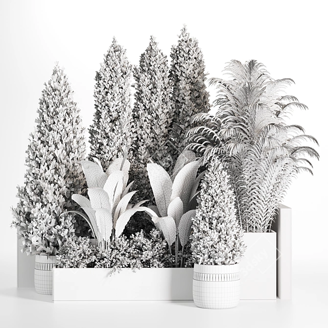 High-Quality Outdoor Plants Set 3D model image 6