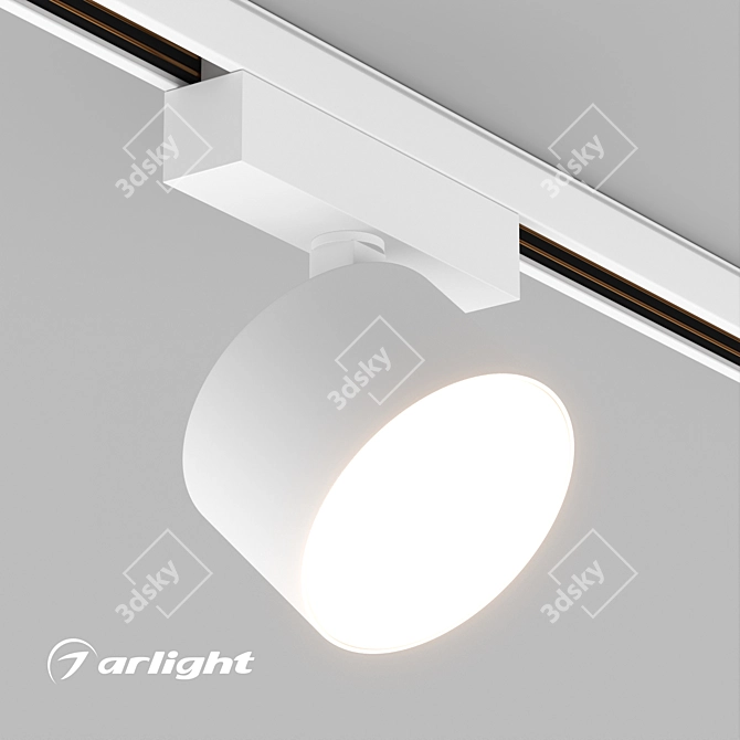 MAG-ORIENT Round LED Track Light 3D model image 2