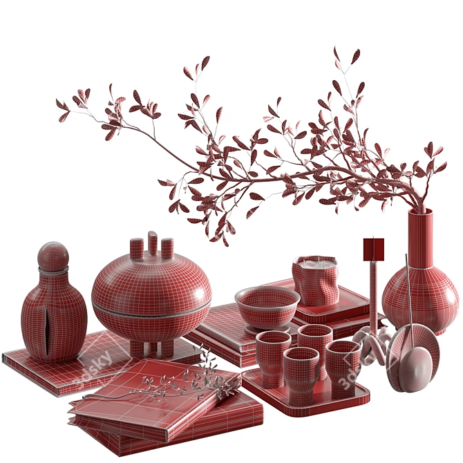 Decorative Set 03: 3D Model in 3Ds Max 3D model image 5