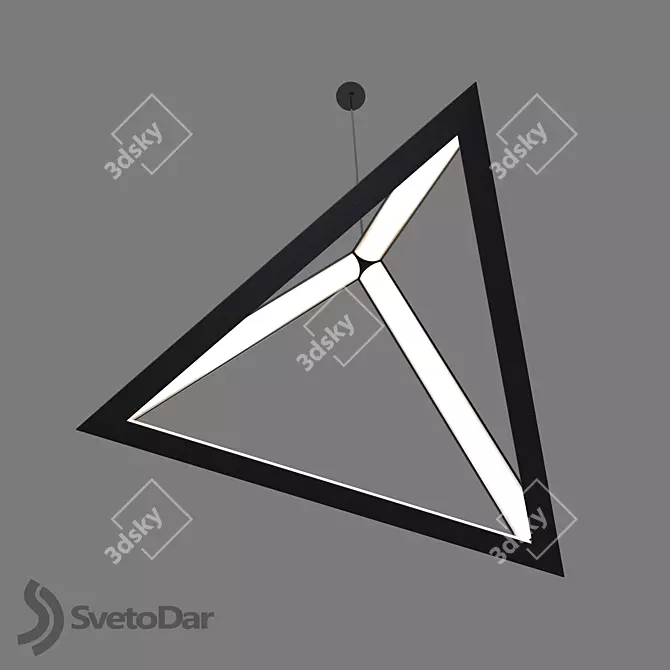 Tetrahedron 600 Modular Pendant/Floor Light 3D model image 2