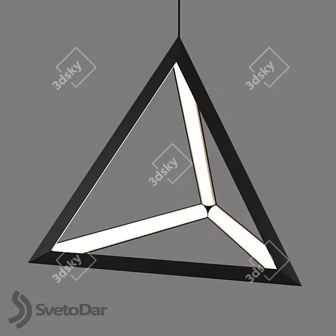 Tetrahedron 600 Modular Pendant/Floor Light 3D model image 4