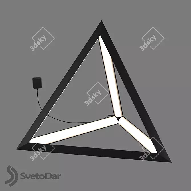 Tetrahedron 600 Modular Pendant/Floor Light 3D model image 5