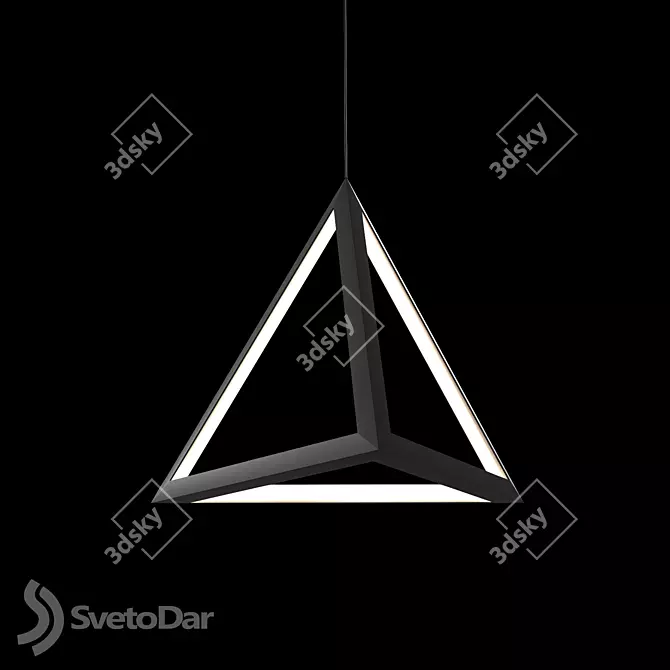Tetrahedron 600 Modular Pendant/Floor Light 3D model image 6