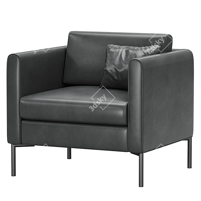 Kinsi Land Graphite Armchair 3D Model 3D model image 2