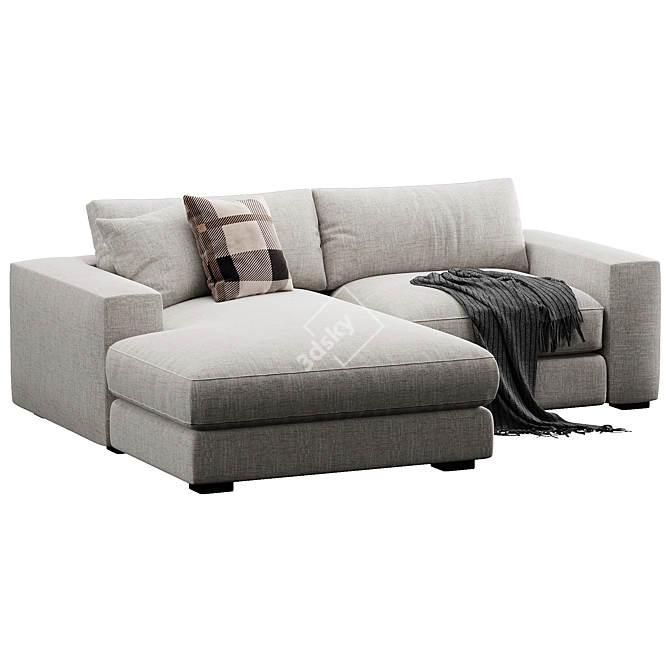 Oceanside 2-Piece Chaise Sectional Sofa 3D model image 5