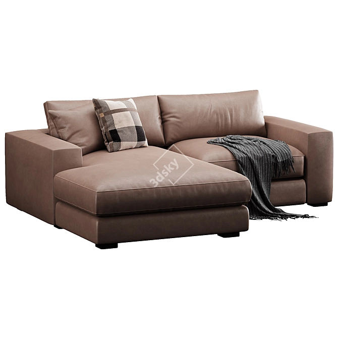 Oceanside 2-Piece Chaise Sectional Sofa 3D model image 6