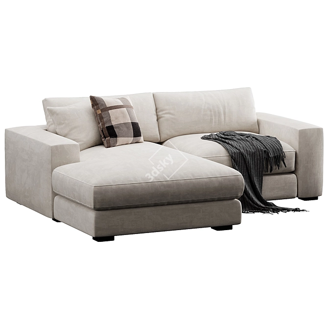 Oceanside 2-Piece Chaise Sectional Sofa 3D model image 7