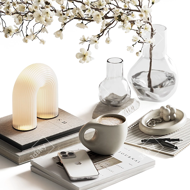 Modern Decor Set for Table 3D model image 2