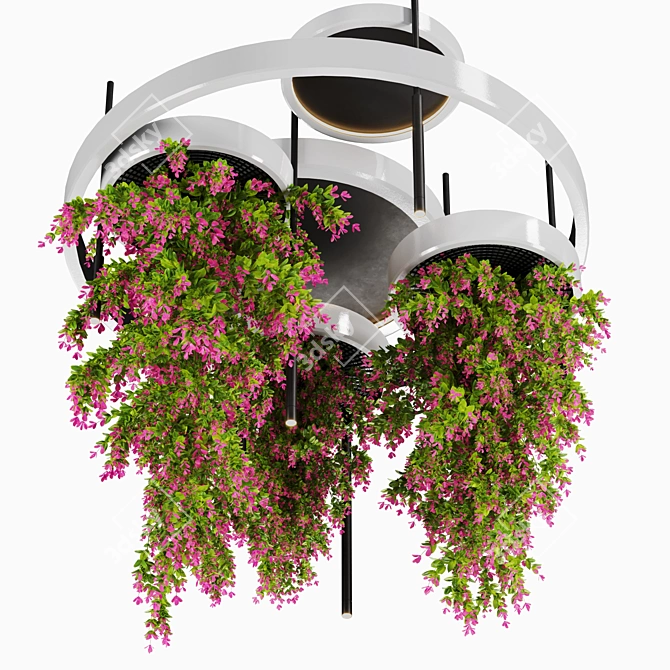 High-Quality Indoor Hanging Plant Set 3D model image 1