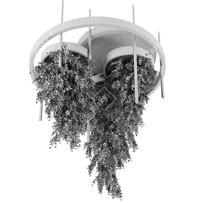 High-Quality Indoor Hanging Plant Set 3D model image 5