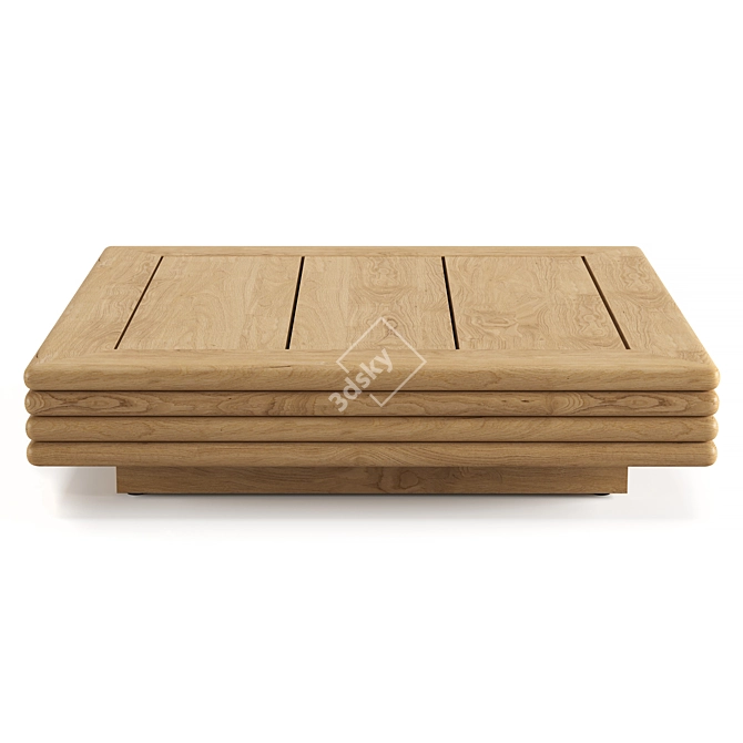 RH Bondi Teak Side Table 3D model image 2