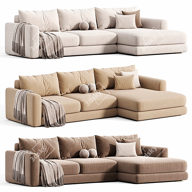 Sherlock Corner Sofa 2015 Beige 3D model image 2