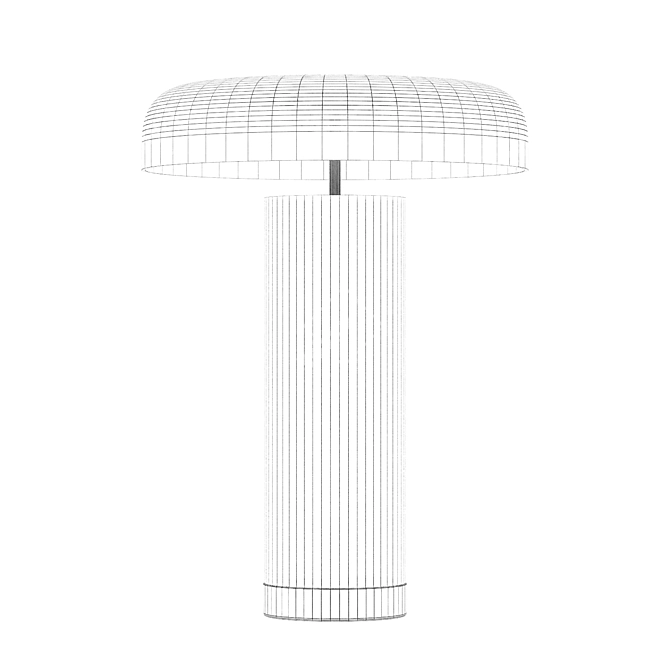 Modern Brass Glass Table Lamp 3D model image 2