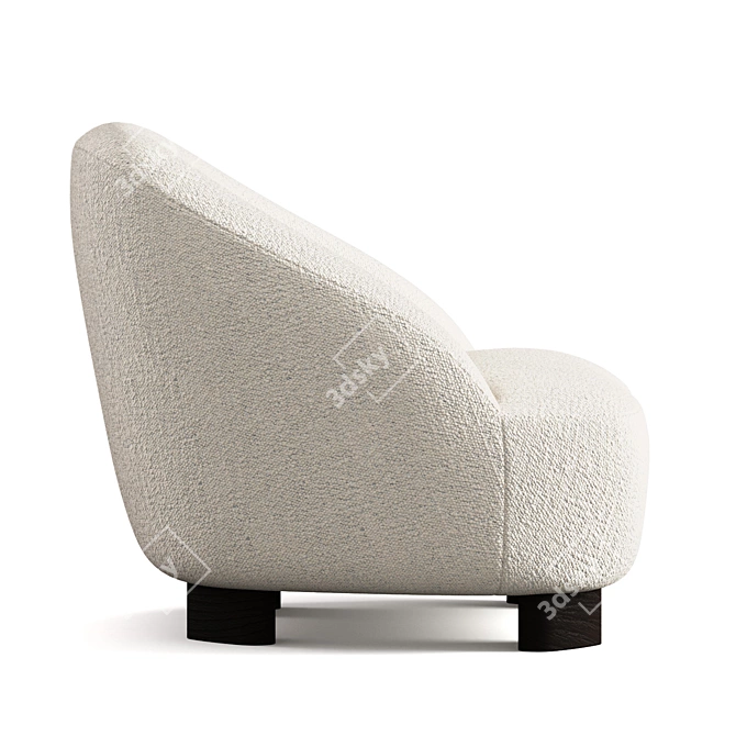 Designer Lounge Chair by Liljencrantz 3D model image 3