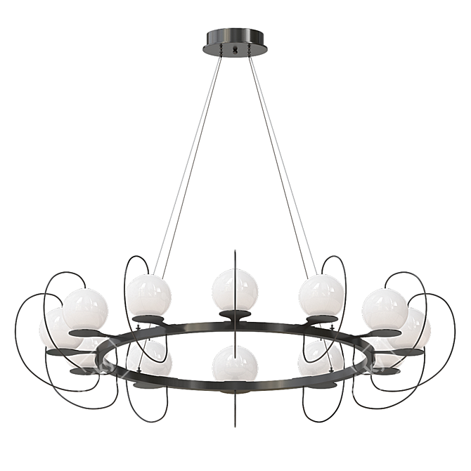 Modern Geometric Lighting Fixture 3D model image 1