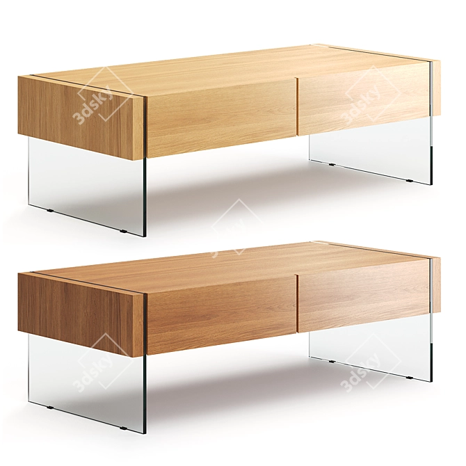 Sleek Cosmo Somerset Coffee Table 3D model image 1