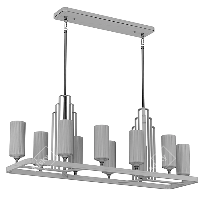 Kichler QN-KIMROSE10-PN Chandelier, 3DsMax 3D model image 2