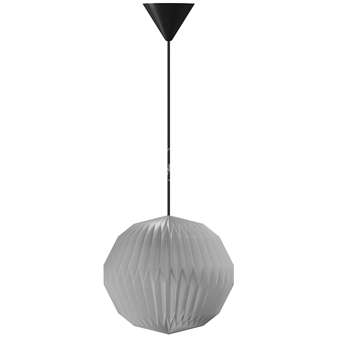 Modern Industrial Pendant Light Fixture 3D model image 2