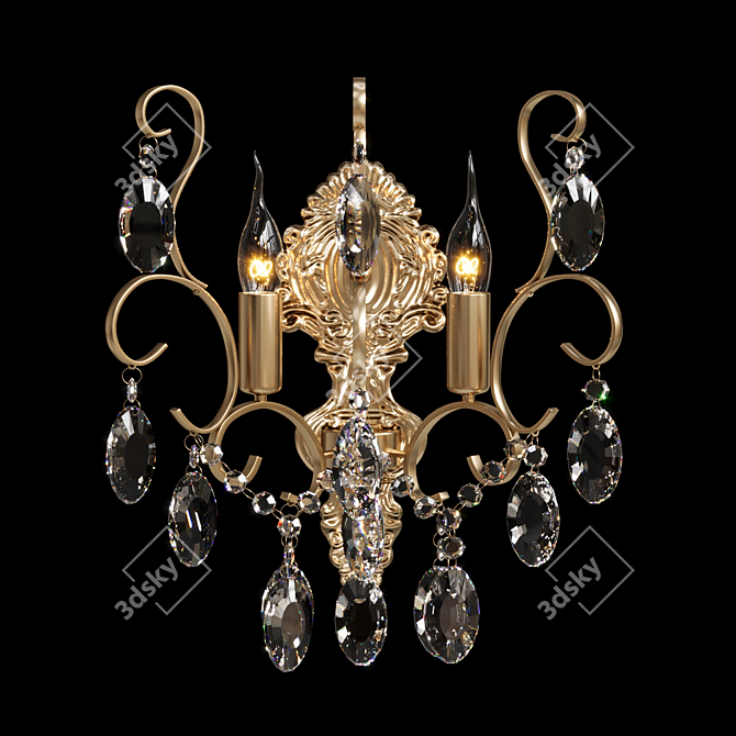 Crystal Effect Chandelier lamella 3D model image 2