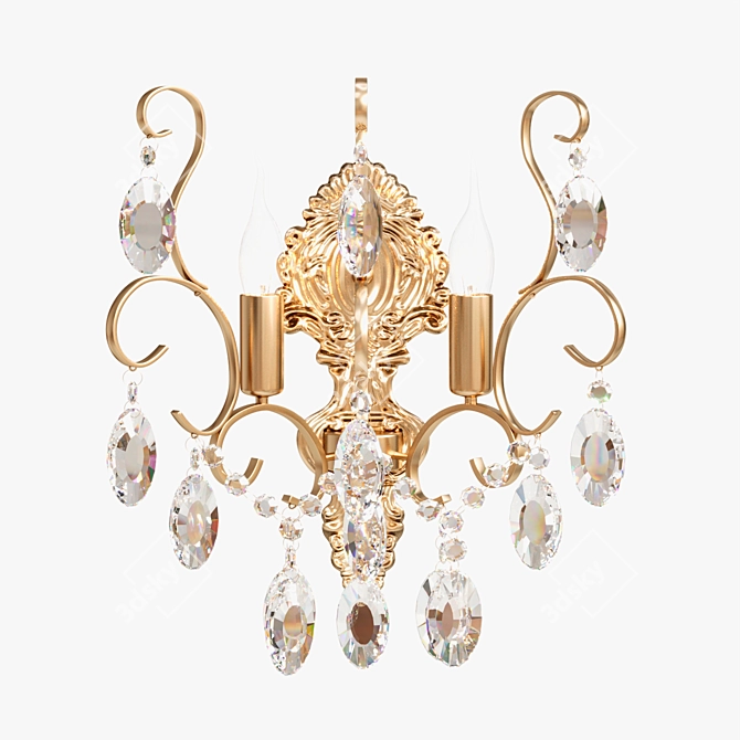 Crystal Effect Chandelier lamella 3D model image 6