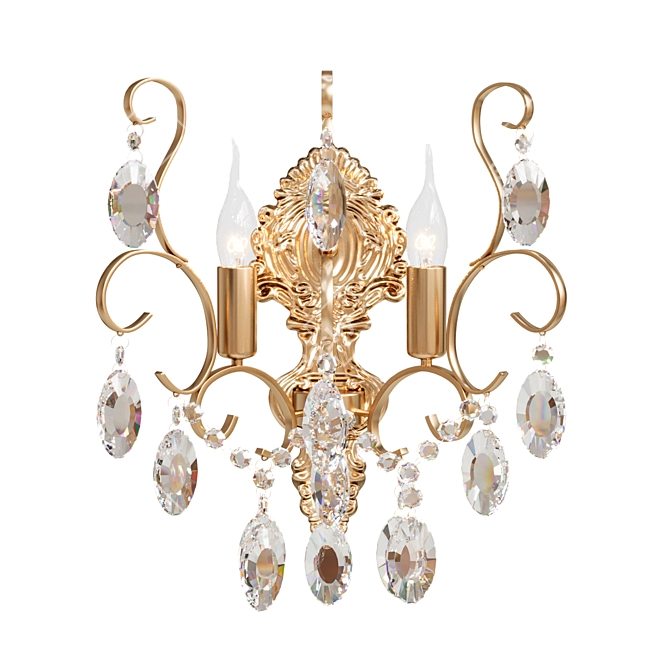 Crystal Effect Chandelier lamella 3D model image 7