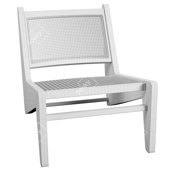 Mid-Century Kangaroo Lounge Chair 3D model image 4