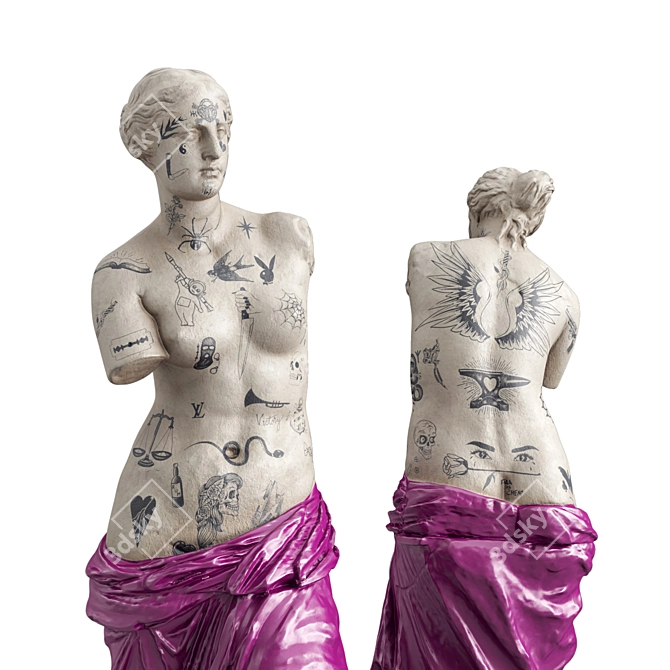 Venus Tattoo Modern Art Sculpture 3D model image 1