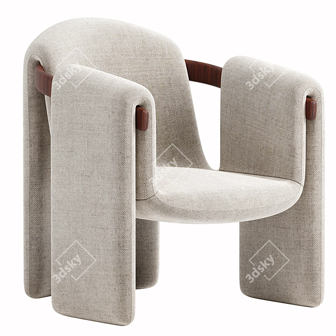  Stylish Sari Lounge Armchair 3D model image 2