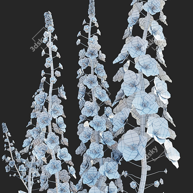 Elegant Verbascum Flower Collection 3D model image 7