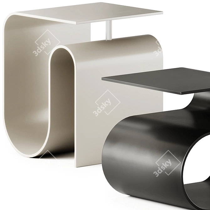 Sleek Budde Side Table 3D model image 12