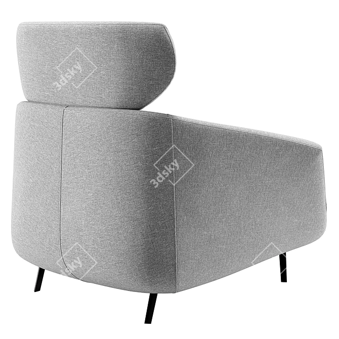 Modern Grey Armchair Gs9002 3D model image 3