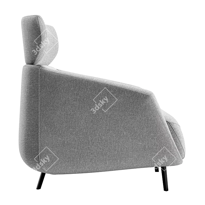 Modern Grey Armchair Gs9002 3D model image 4