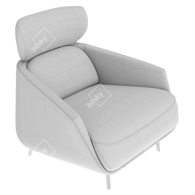 Modern Grey Armchair Gs9002 3D model image 6