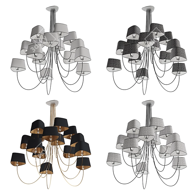 Modern Nuage 15 Pendant Light 3D model image 4