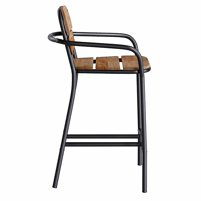 Modern Rustic Algueret Stool Elegance 3D model image 3