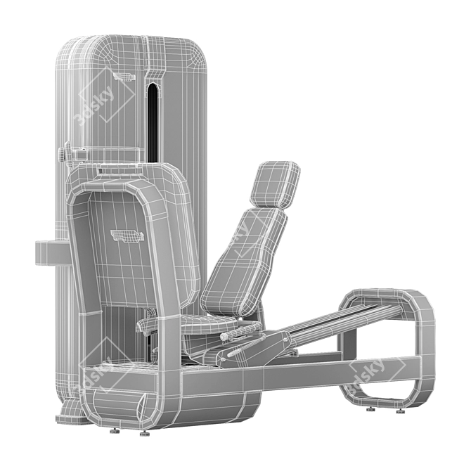 Advanced Leg Press Machine with Detailed Textures 3D model image 5