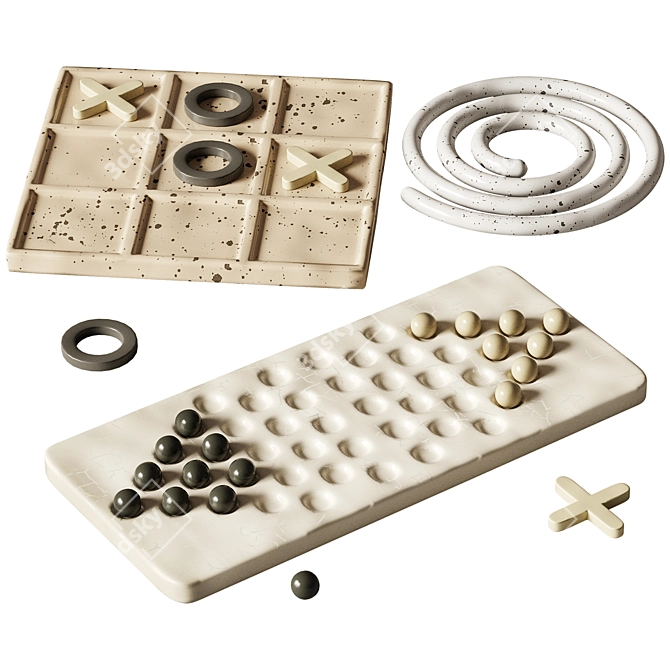 Glossy Decor Set Game Kit 3D model image 2