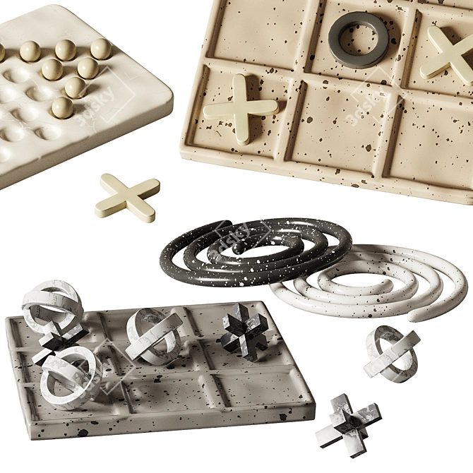 Glossy Decor Set Game Kit 3D model image 3