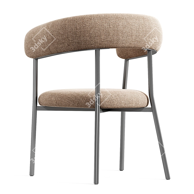 Sleek Oslo Armchair 2015 Model 3D model image 4