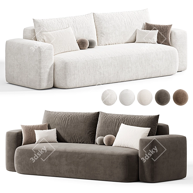 Elegant Mistral Sofa by Marac 3D model image 1