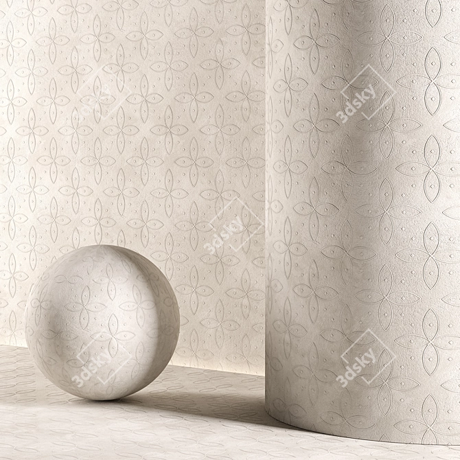 Seamless Plaster Material Pack 3D model image 3